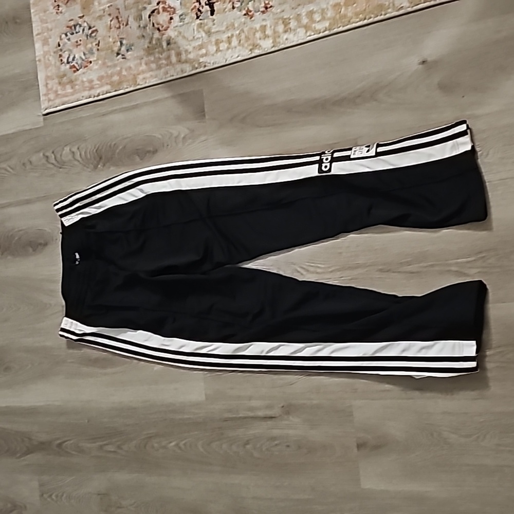 Adidas snap pants.  Wide leg.  Size Small.  Track pants